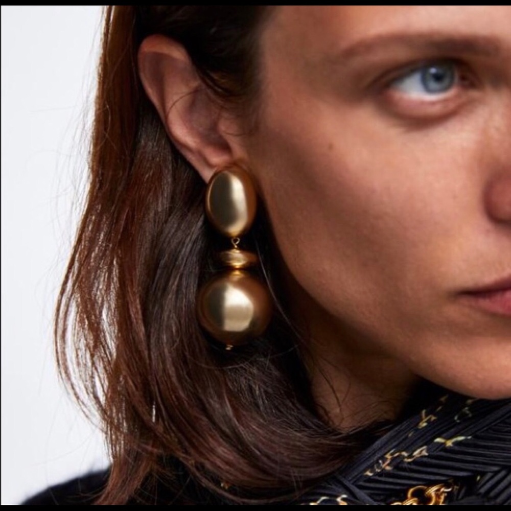 Zara Gold Clip On Earrings